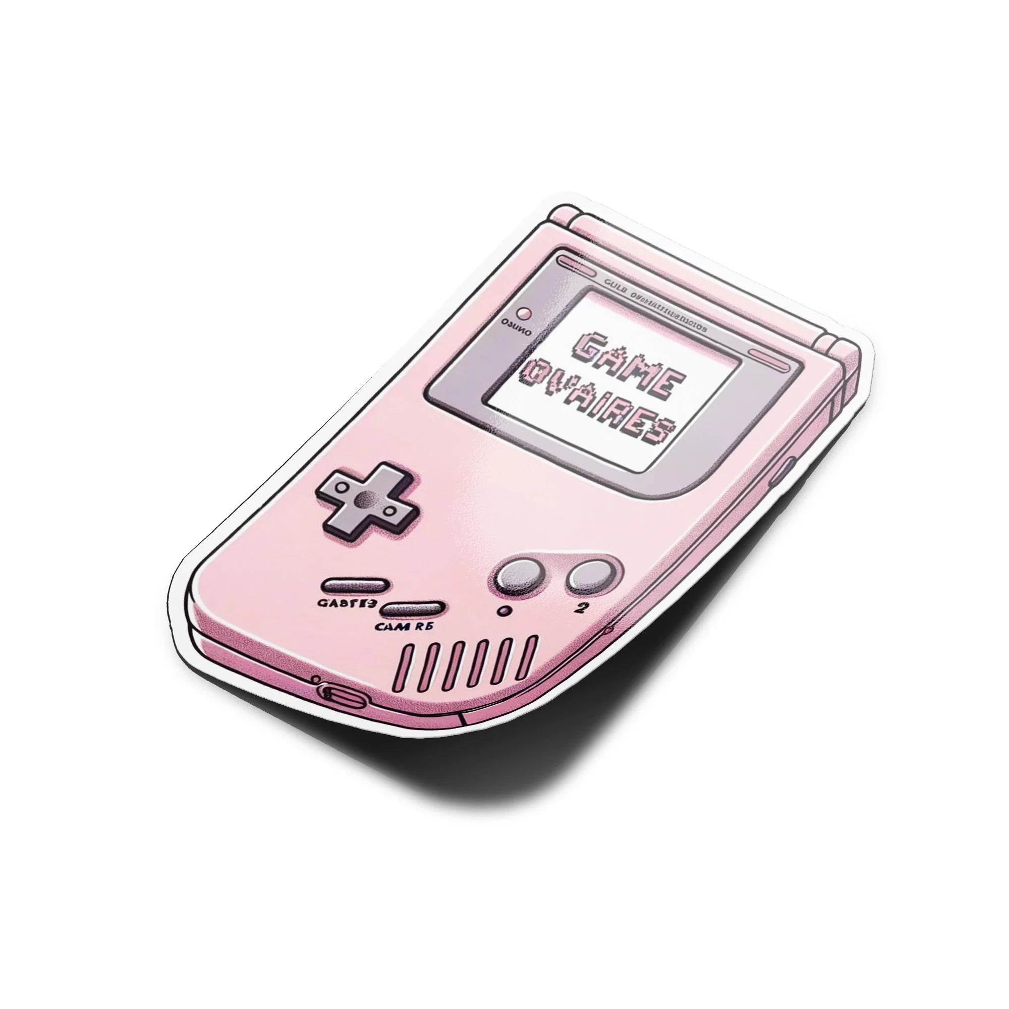 Sticker 'GAME OVAIRES' Game Boy Rose - Féminisme et Jeu Vidéo, Vinyle Durable resistant eau & UV