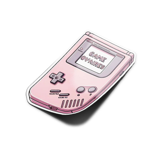 Sticker 'GAME OVAIRES' Game Boy Rose - Féminisme et Jeu Vidéo, Vinyle Durable resistant eau & UV