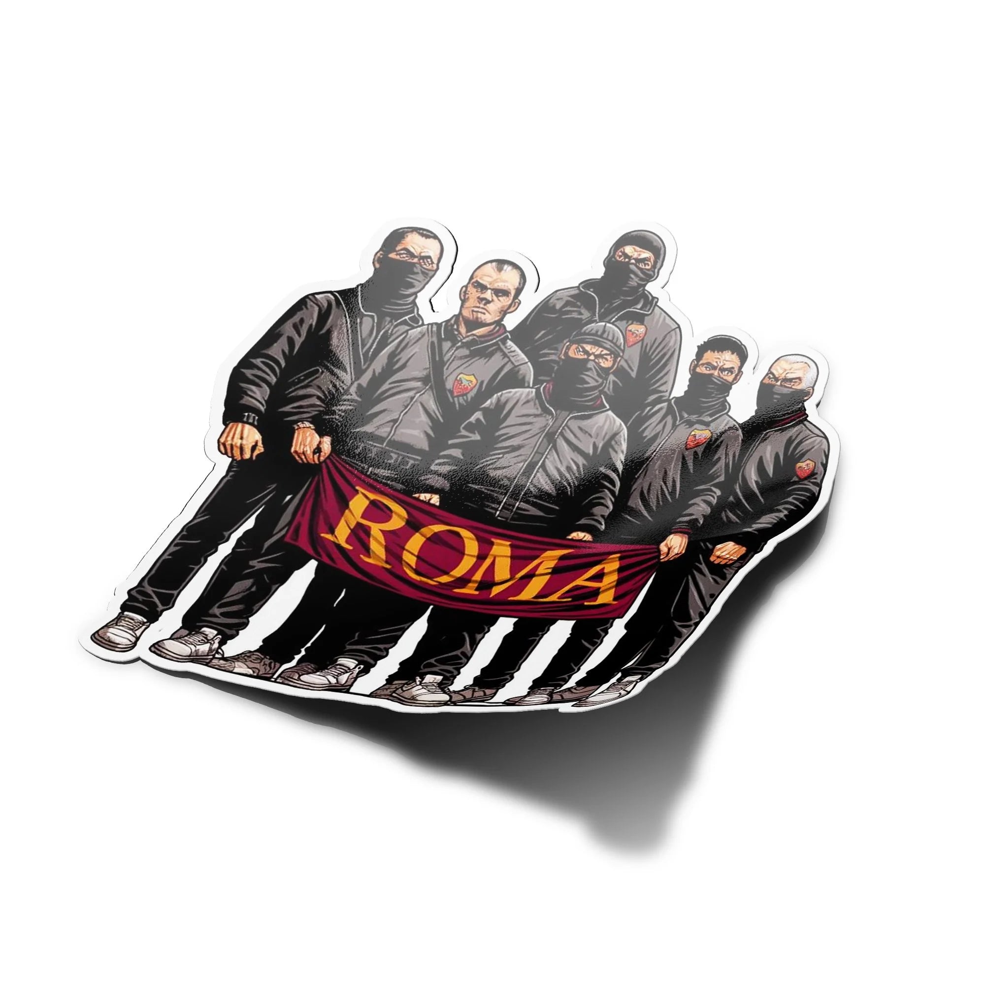Sticker Vinyle Ultras AS Roma - Supporters Hooligans Résistant à l'Eau et aux UV