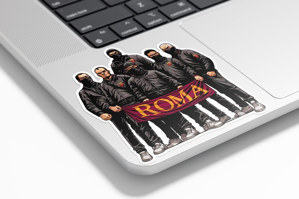 Sticker Vinyle Ultras AS Roma - Supporters Hooligans Résistant à l'Eau et aux UV