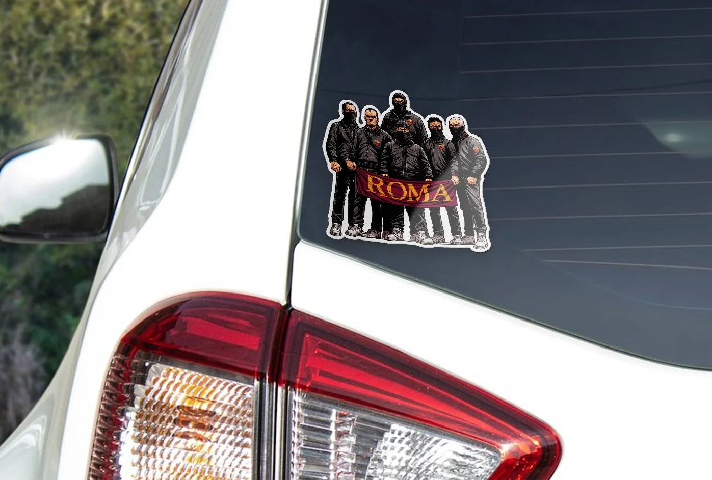 Sticker Vinyle Ultras AS Roma - Supporters Hooligans Résistant à l'Eau et aux UV