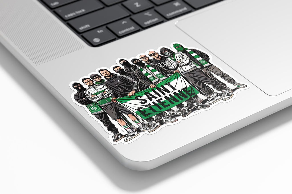 Sticker Vinyle Supporters Ultras AS Saint-Etienne - Fans Football Green , Kop Nord Sud