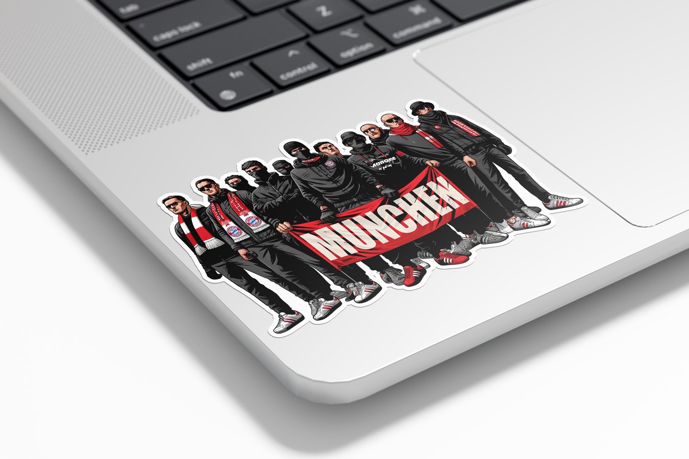 Sticker Vinyle Supporters Ultras Hooligans Munich - Autocollant Résistant Eau et UV - Découpé à la Forme