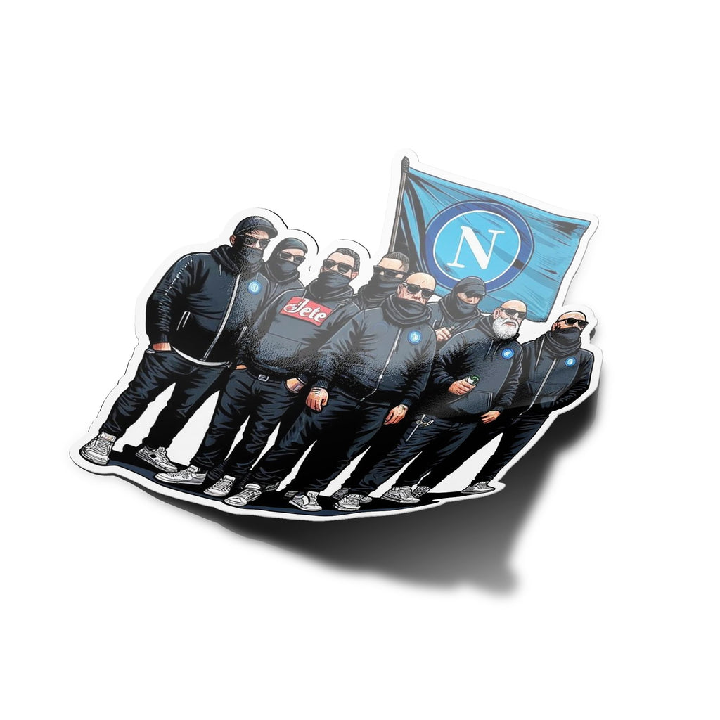 Sticker Vinyle Ultras Napoli - Supporters Résistant à l'Eau et aux UV - Décoration Foot