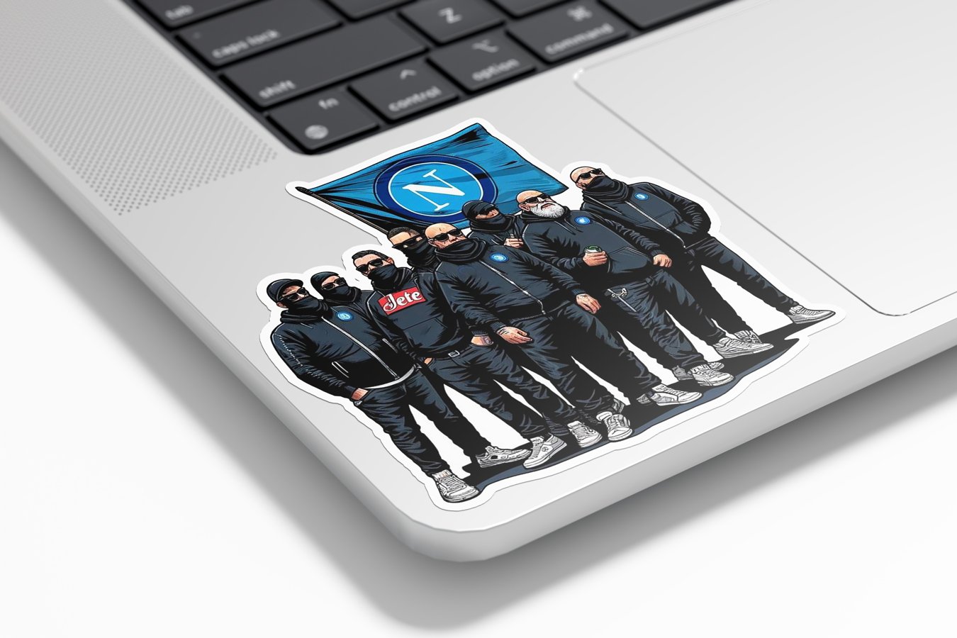 Sticker Vinyle Ultras Napoli - Supporters Résistant à l'Eau et aux UV - Décoration Foot