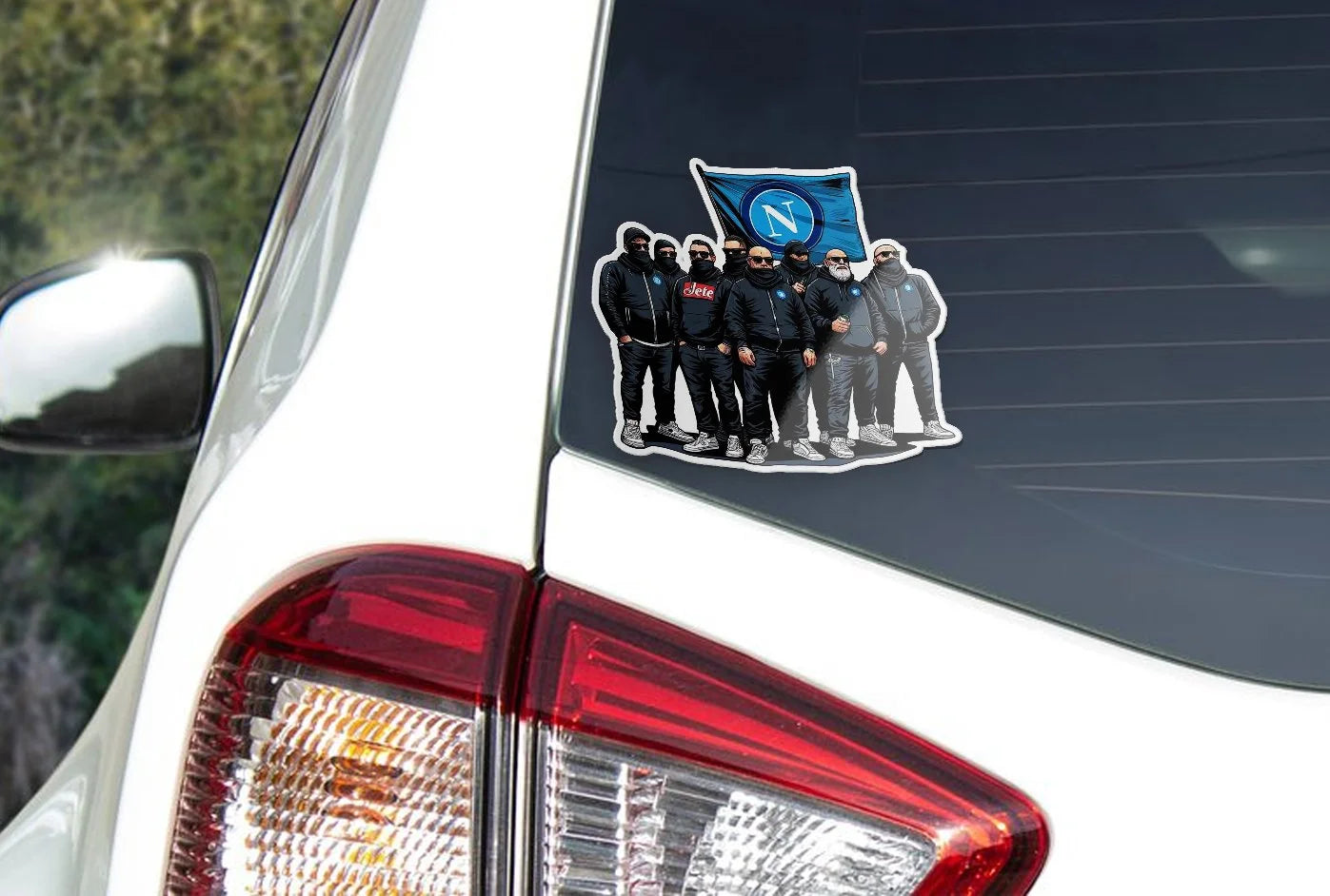 Sticker Vinyle Ultras Napoli - Supporters Résistant à l'Eau et aux UV - Décoration Foot