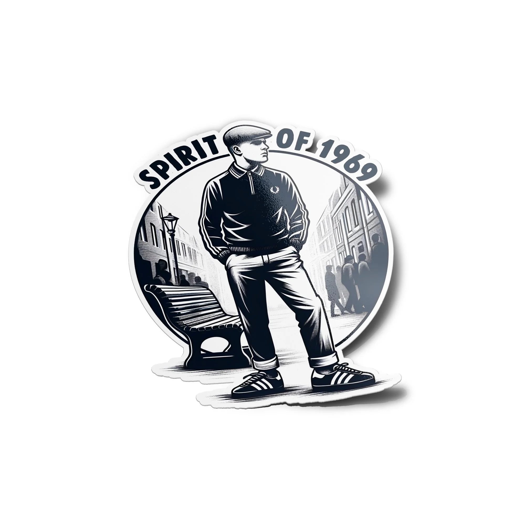 Sticker 'Spirit of 1969' - Skinhead Sharp, Anti-Racisme, Trojan Ska Soul culture Résistant