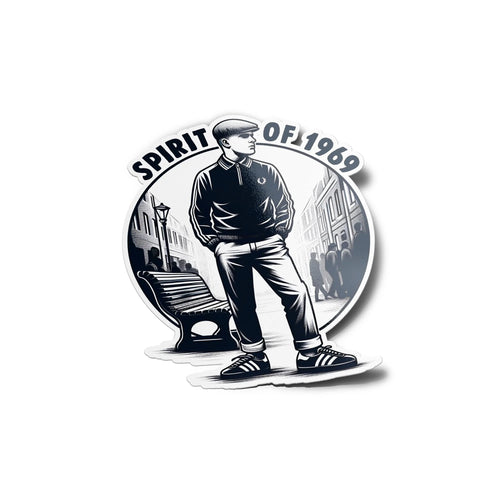 Sticker 'Spirit of 1969' - Skinhead Sharp, Anti-Racisme, Trojan Ska Soul culture Résistant