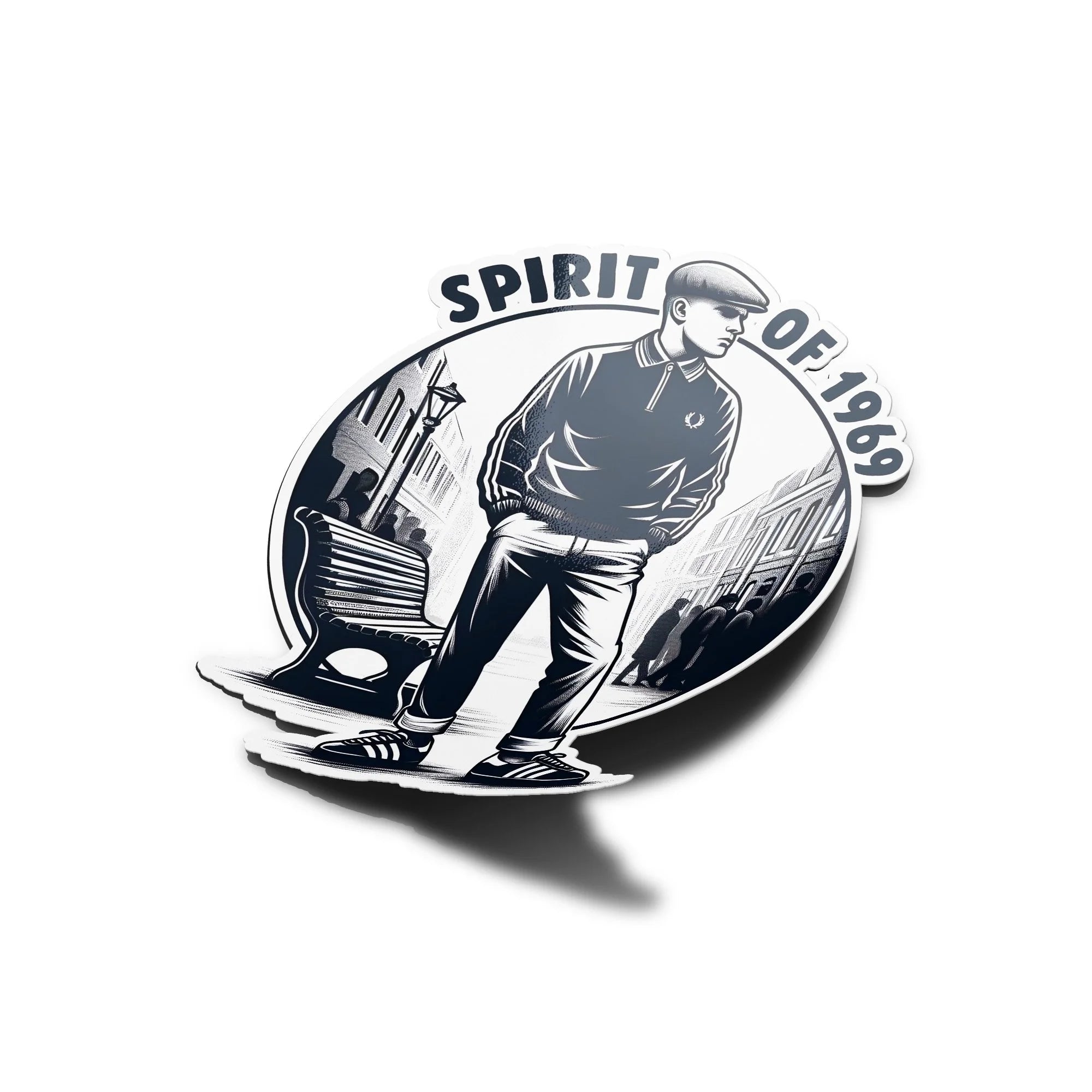 Sticker 'Spirit of 1969' - Skinhead Sharp, Anti-Racisme, Trojan Ska Soul culture Résistant