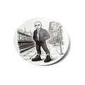Sticker Vinyle Skinhead Casual Bombers & Docks dans la rue Rond – Résistant eau et UV