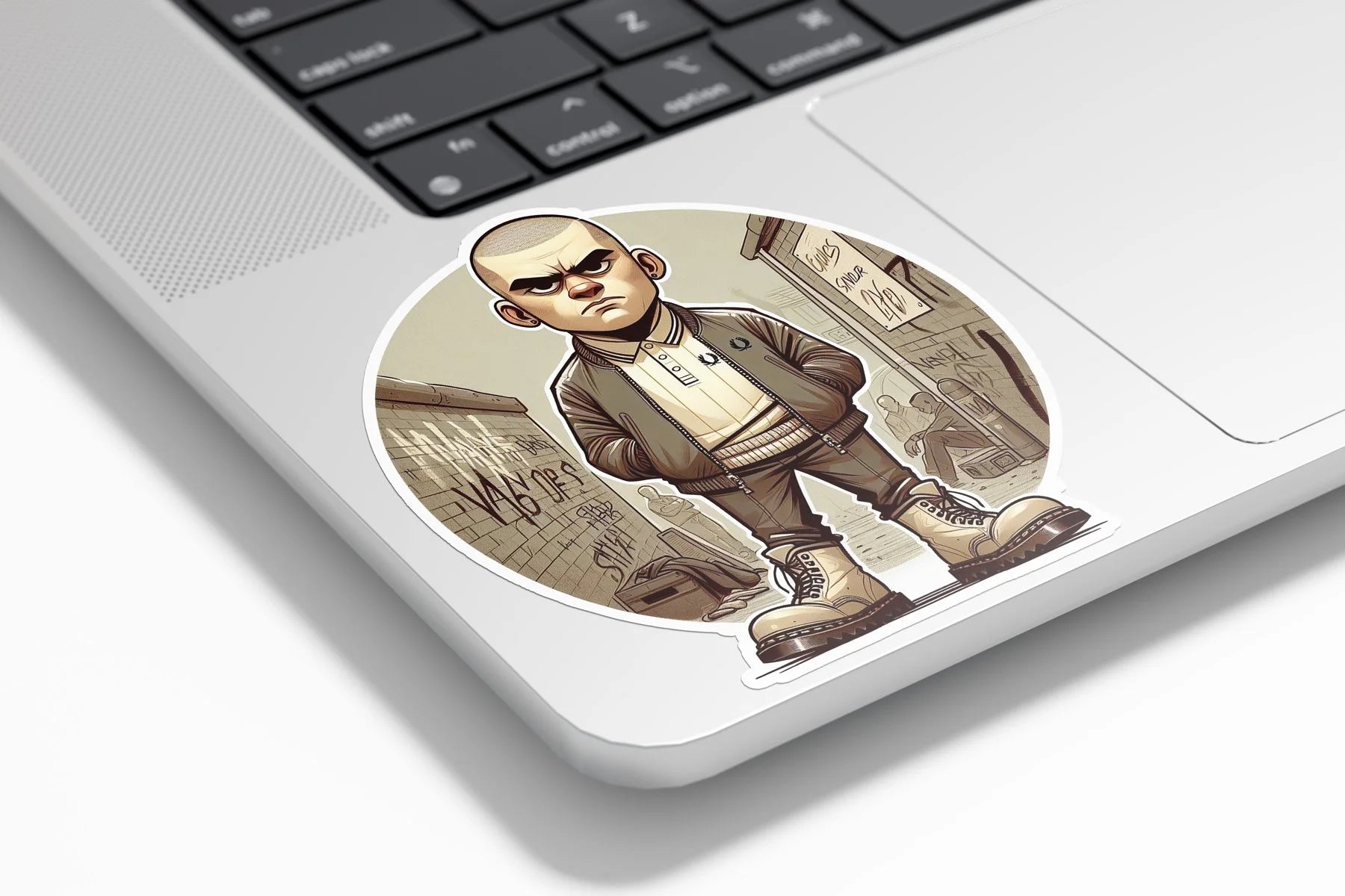 Sticker Skinhead 'Guardian de la Rue' - Autocollant Vinyle Premium Étanche & UV