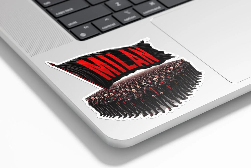 Sticker Ultras Milan AC Drapeau Supporters Fans - Vinyle Résistant et Durable