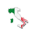 Sticker vinyle carte d'Italie | Autocollant drapeau italien vert blanc rouge | Résistant eau et UV