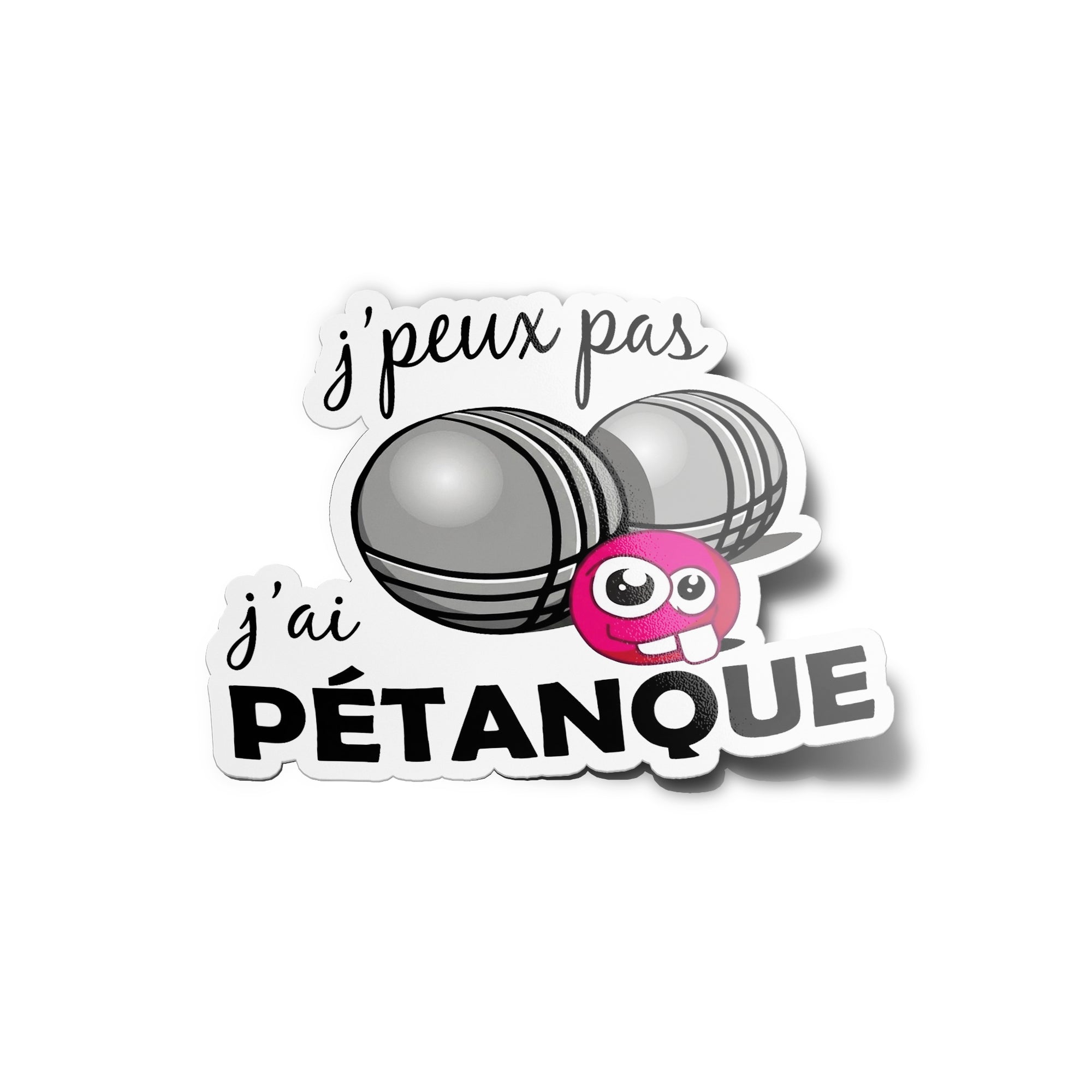 Sticker "J'peux Pas J'ai Pétanque" - Autocollant Boules Vinyle Waterproof