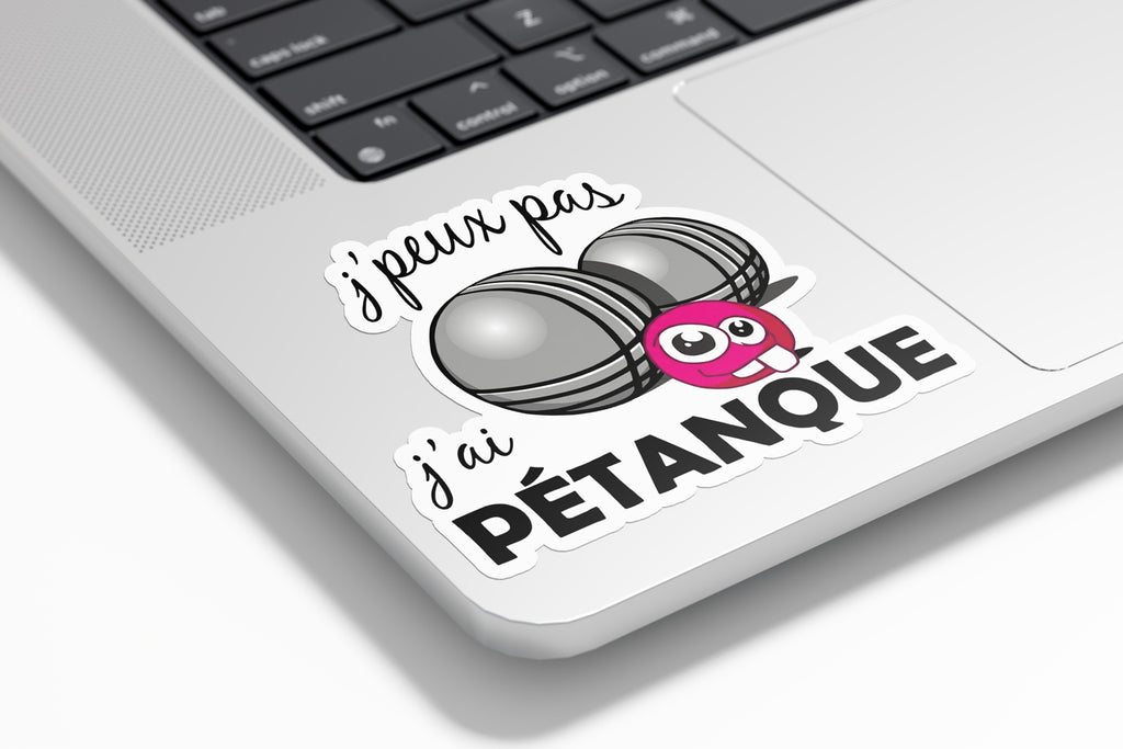Sticker "J'peux Pas J'ai Pétanque" - Autocollant Boules Vinyle Waterproof