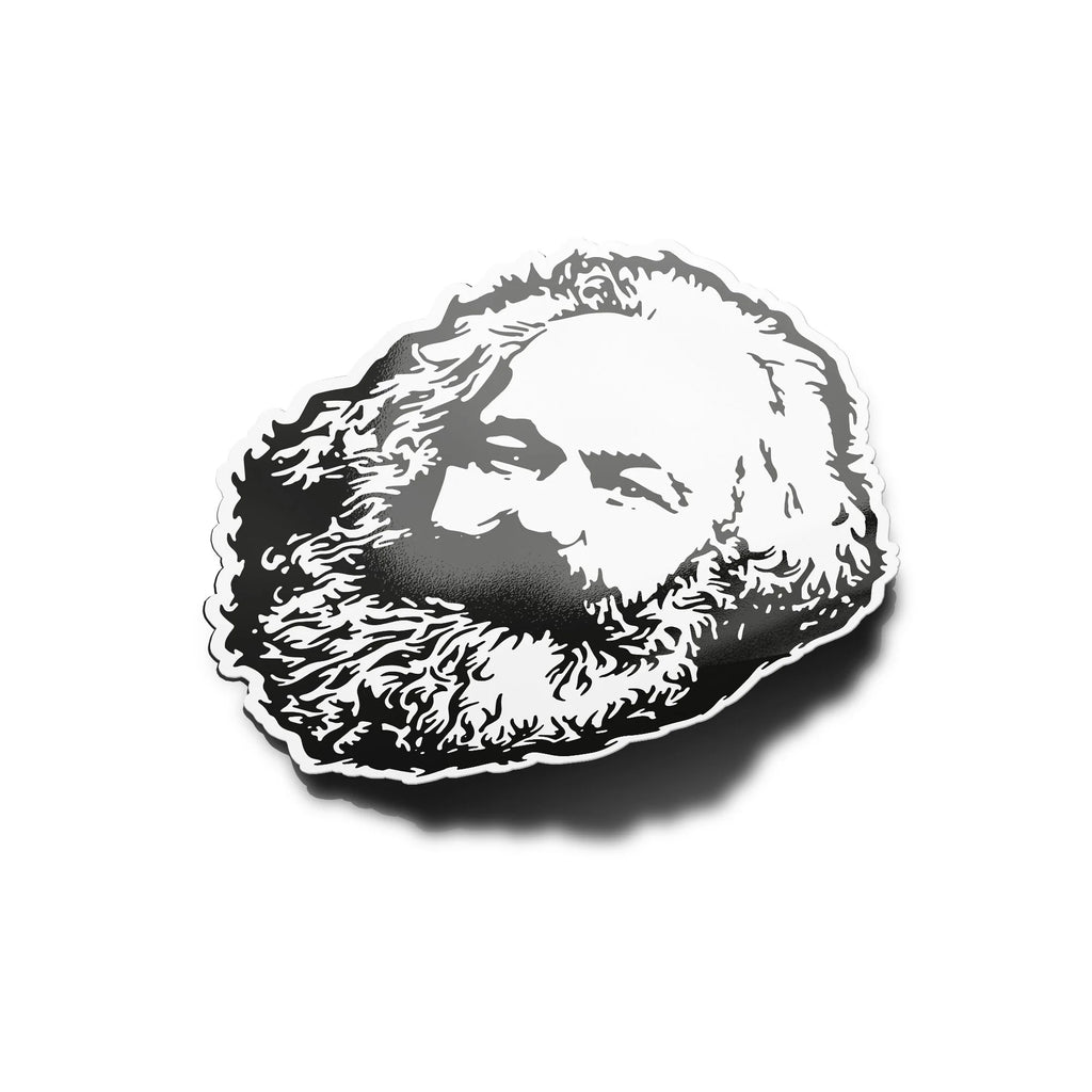Sticker Vinyle Karl Marx : Autocollant Socialiste et Anti-Capitaliste Résistant UV et Eau