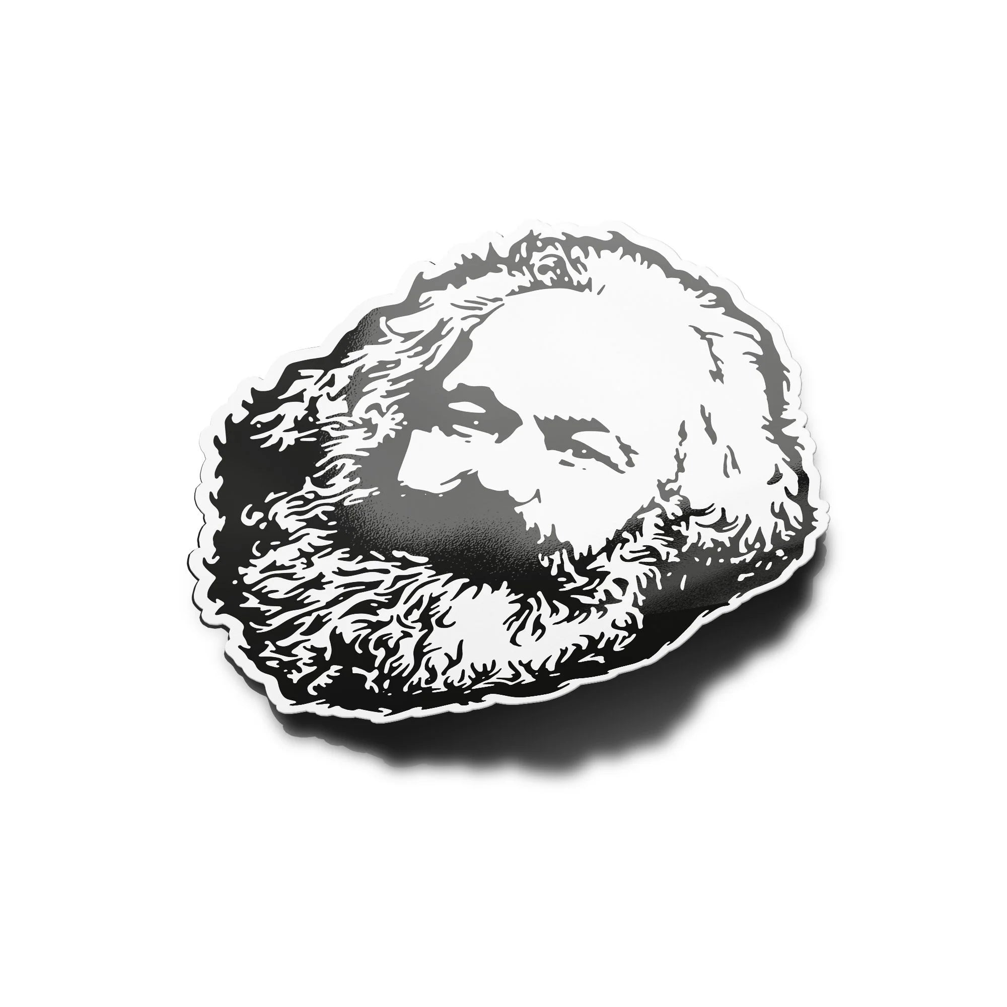 Sticker Vinyle Karl Marx : Autocollant Socialiste et Anti-Capitaliste Résistant UV et Eau