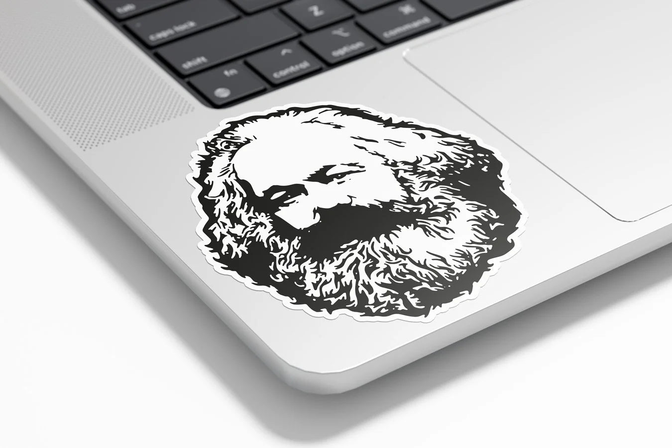 Sticker Vinyle Karl Marx : Autocollant Socialiste et Anti-Capitaliste Résistant UV et Eau