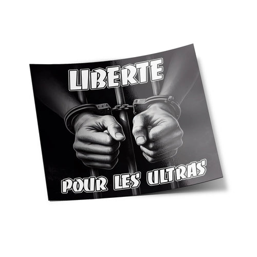 Sticker 'Liberté pour les Ultras' – Résistant eau & UV, Soutient aux supporters football