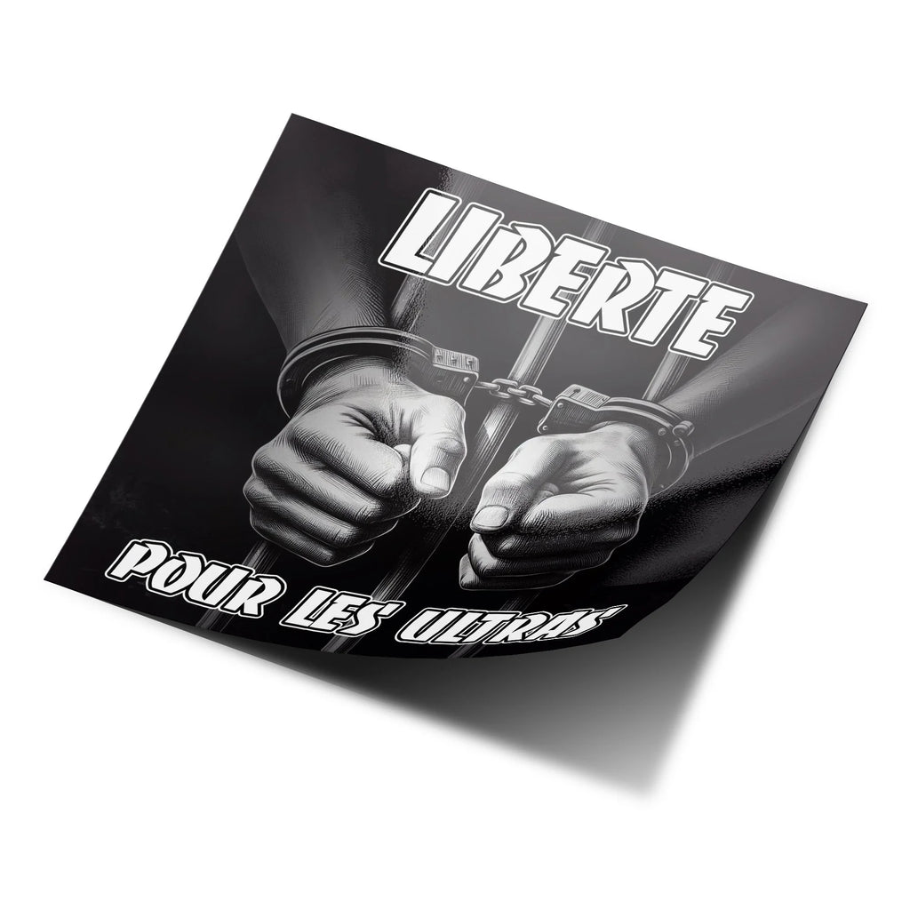 Sticker 'Liberté pour les Ultras' – Résistant eau & UV, Soutient aux supporters football