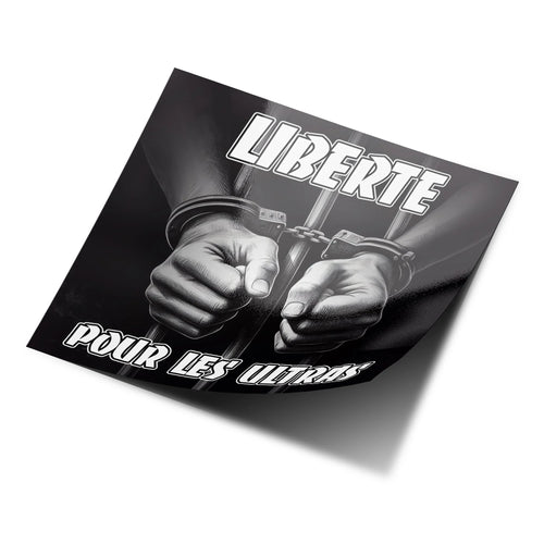 Sticker 'Liberté pour les Ultras' – Résistant eau & UV, Soutient aux supporters football