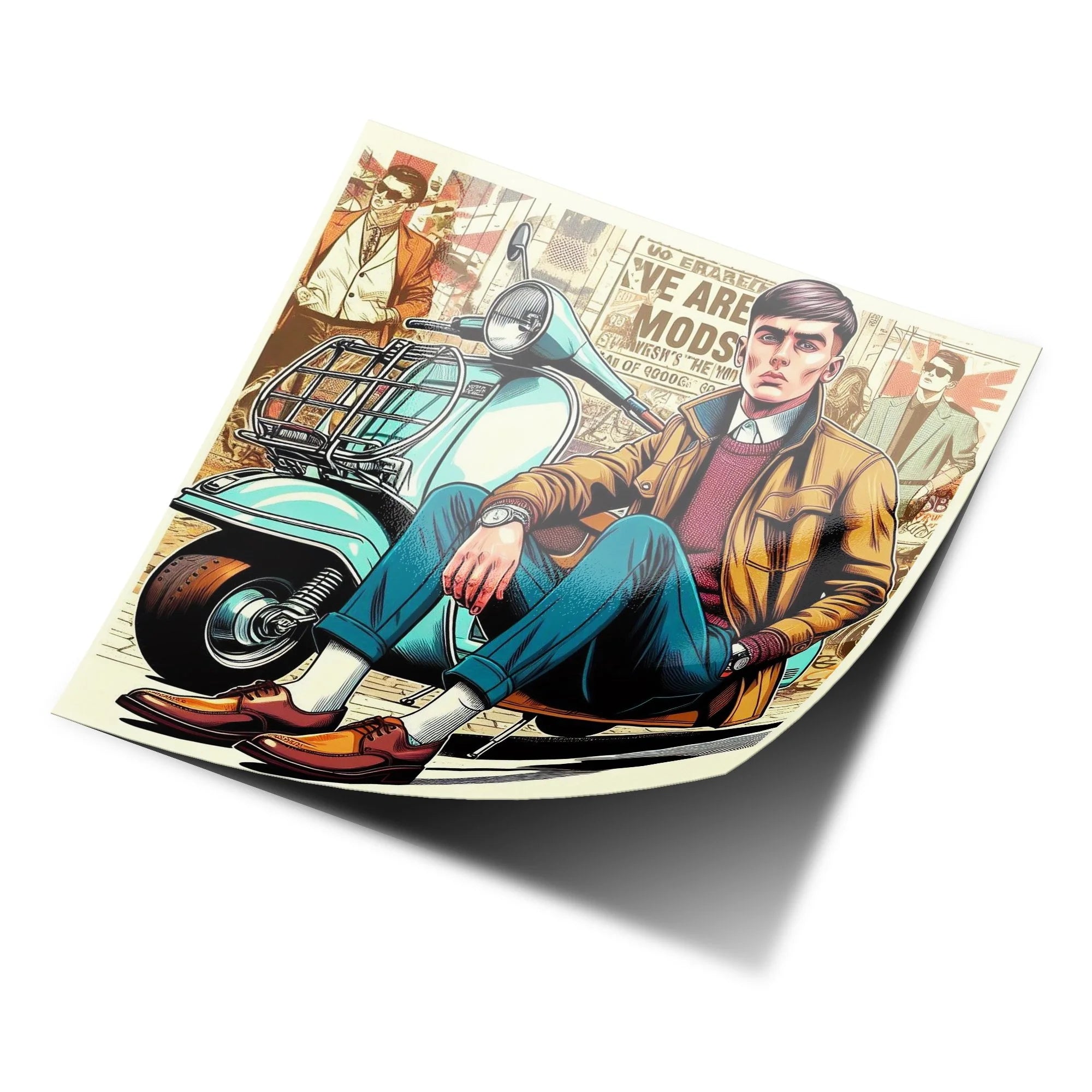 Sticker Vinyle Édition Mods & Vespa -Culture Anglo-Italienne, Résistant eau & UV