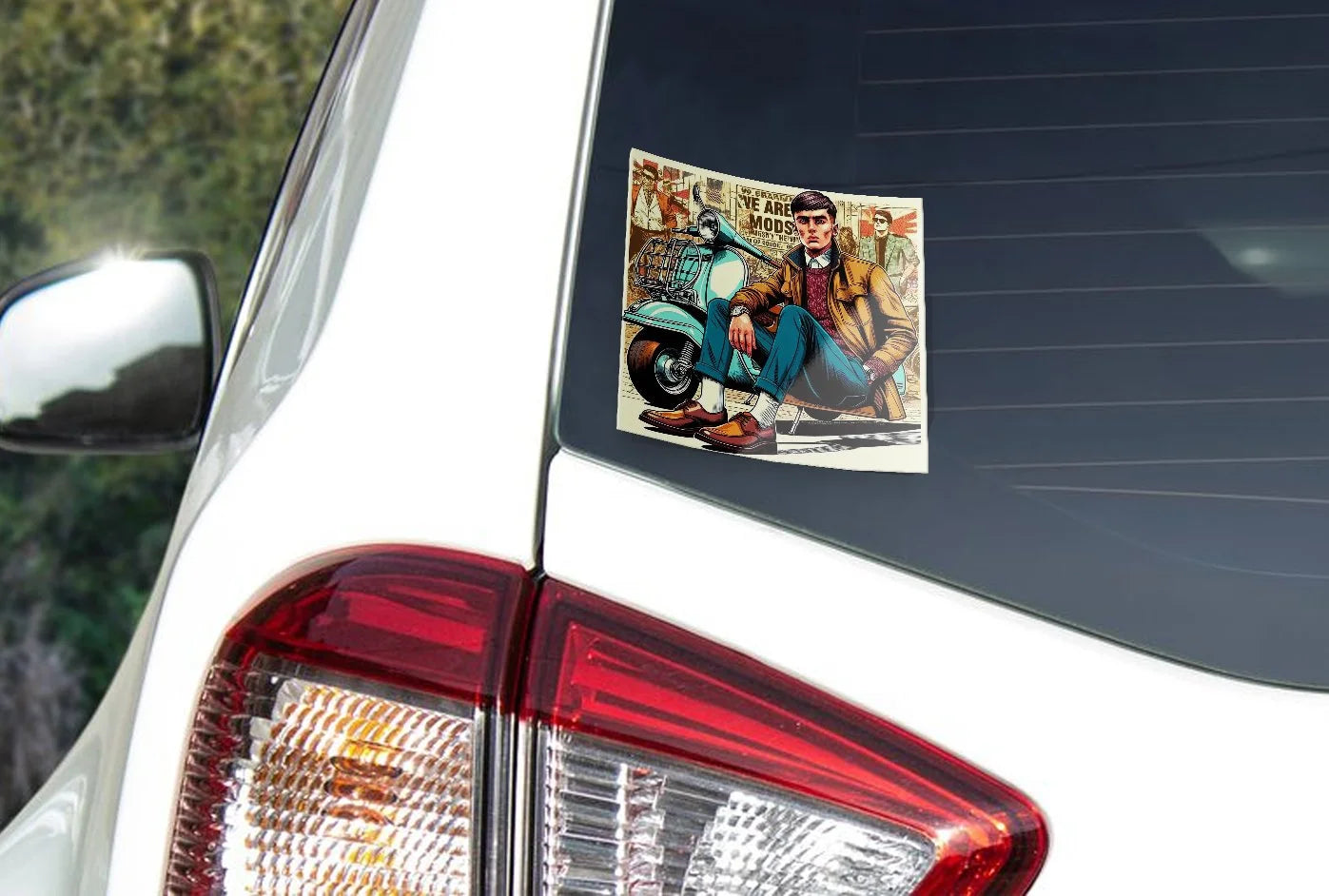 Sticker Vinyle Édition Mods & Vespa -Culture Anglo-Italienne, Résistant eau & UV