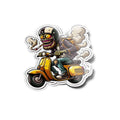 Sticker Vinyle – 'Rider Zombie Vespa' Vintage Scooter – Résistant UV et Eau