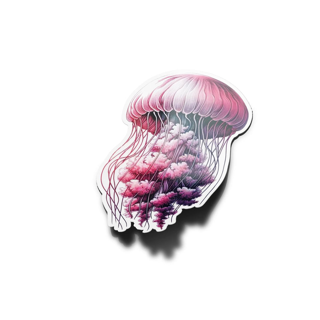 Sticker Méduse Enchantée - Vinyle Haute Résistance Eau et UV - Art Marin Décoratif