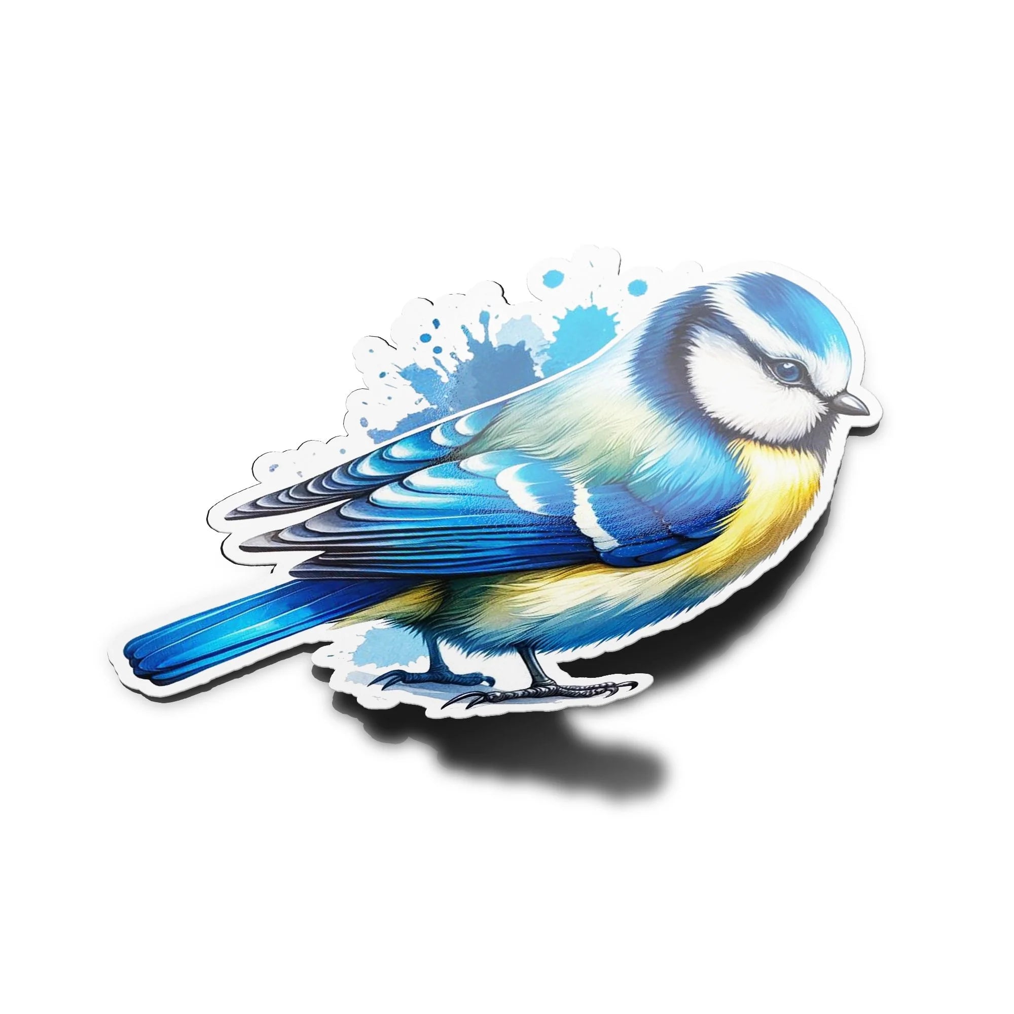 Sticker Mésange Bleue – Vinyle Haut de Gamme, Résistant et Décoratif Oiseau