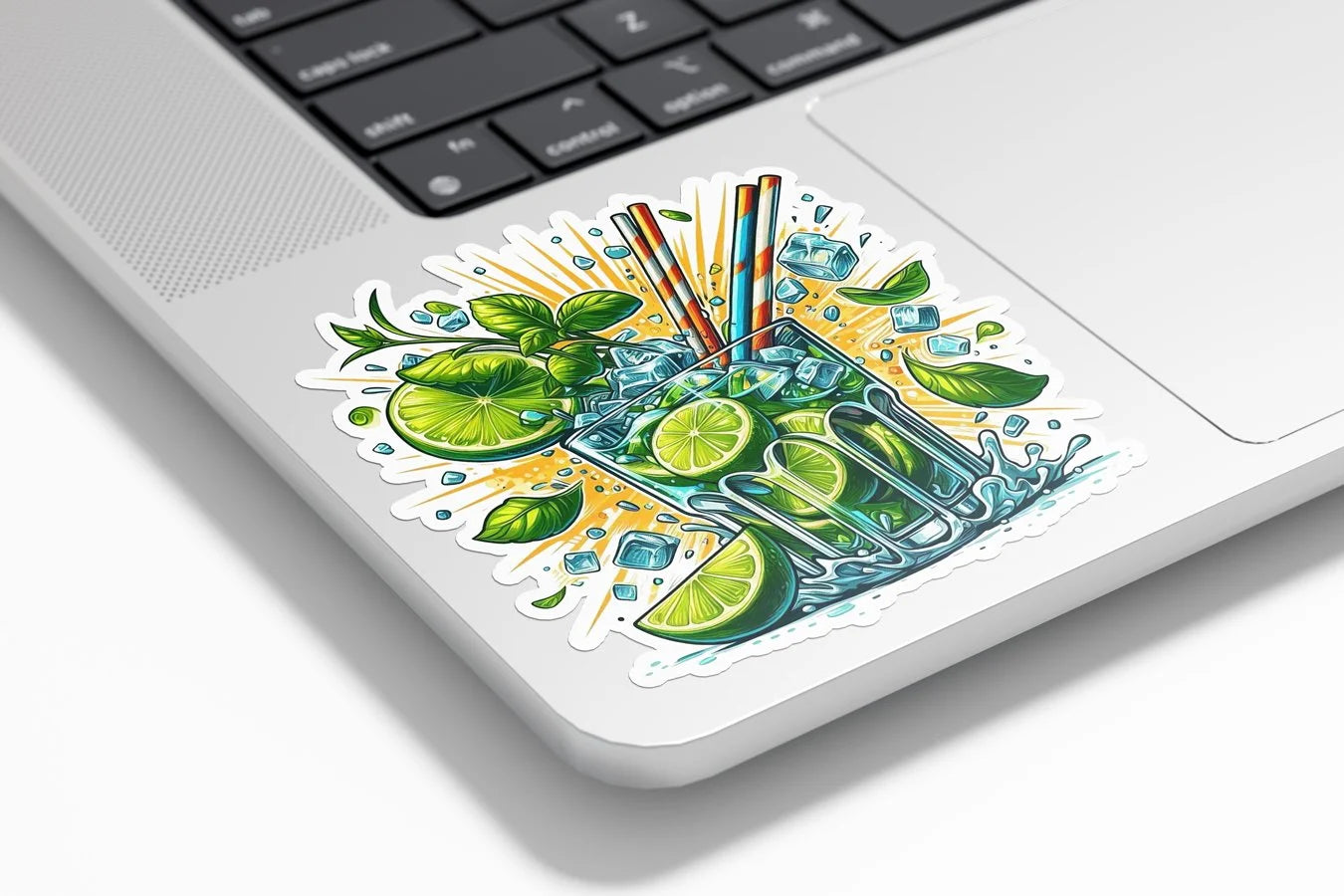 Sticker Mojito Cocktail Fun Menthe Citron & Glaçons - Vinyle Résistant et Durable