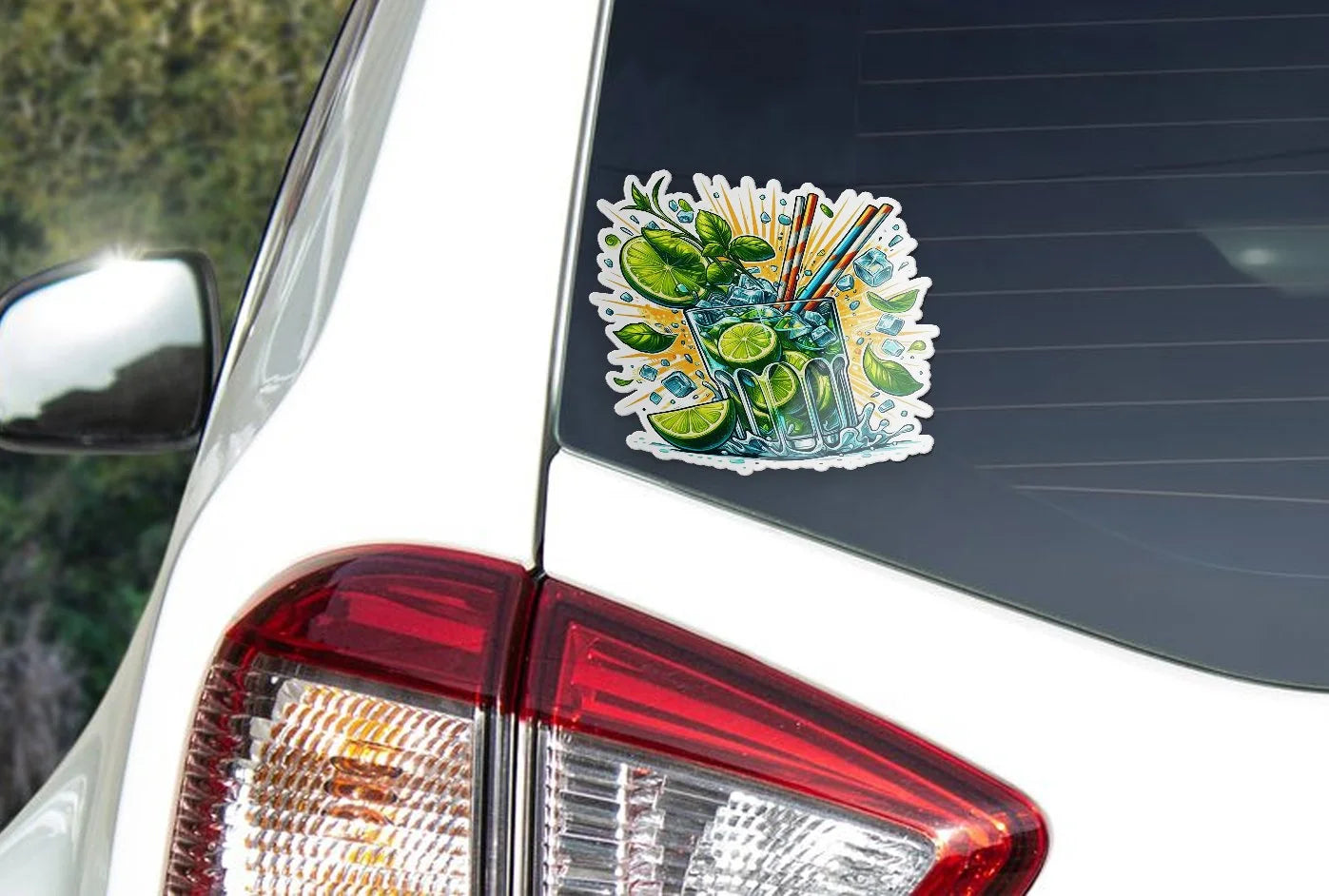Sticker Mojito Cocktail Fun Menthe Citron & Glaçons - Vinyle Résistant et Durable