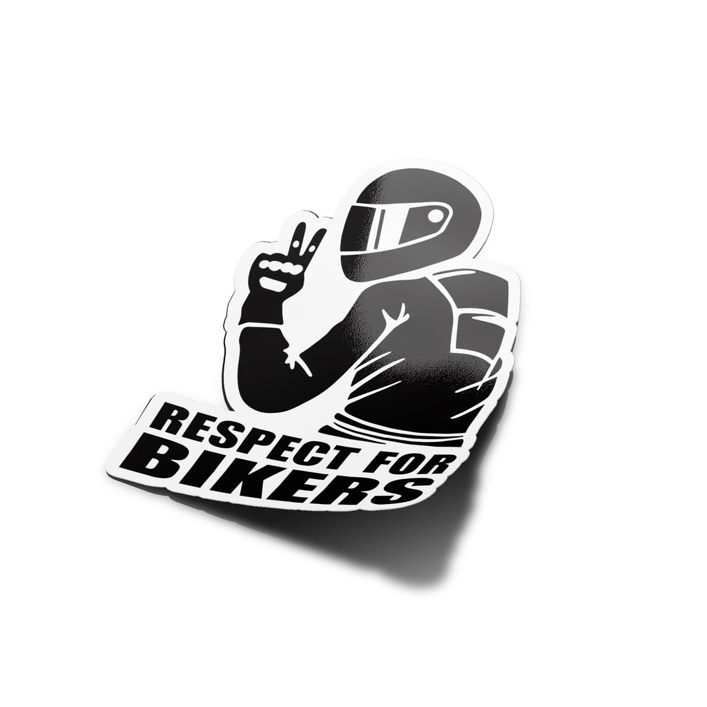 Sticker Vinyle "Respect for Bikers" - Résistant Eau & UV