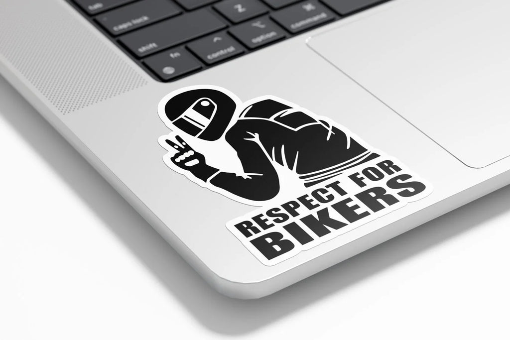 Sticker Vinyle "Respect for Bikers" - Résistant Eau & UV