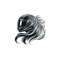 Sticker Vinyle – 'Motarde à bord' pour Casques de Bikeuse – Résistant UV et Eau
