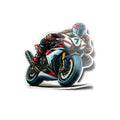 Sticker Vinyle – 'Moto GP Racing' Pilote sur Circuit Compétition – Résistant UV et Eau