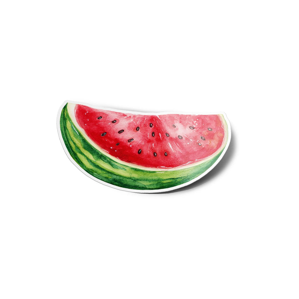 Sticker pastèque aquarelle – Autocollant fruit juteux d'été en vinyle – Résistant eau & UV – Déco gourmande