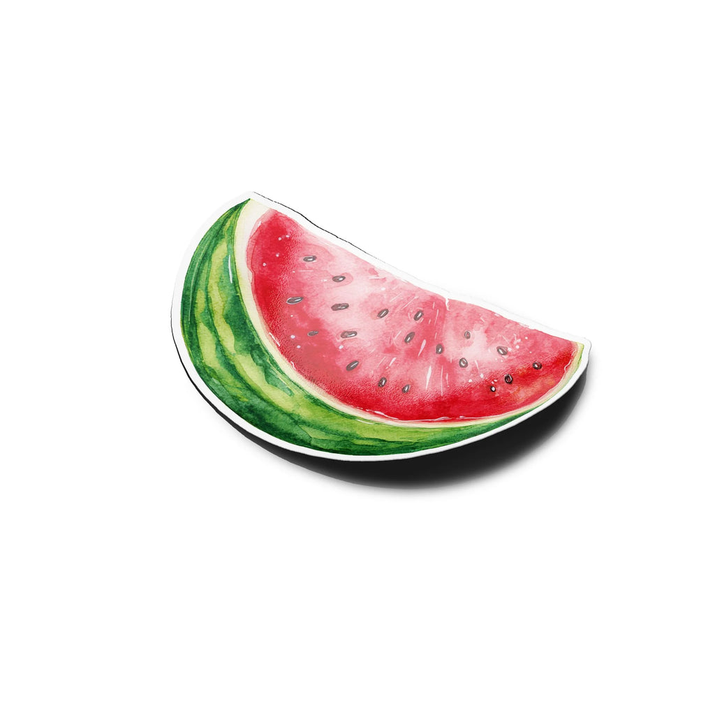 Sticker pastèque aquarelle – Autocollant fruit juteux d'été en vinyle – Résistant eau & UV – Déco gourmande