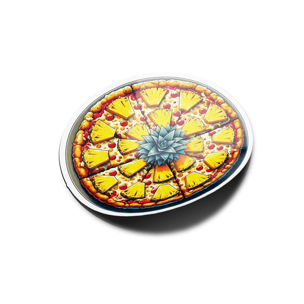 Sticker Vinyle Pizza à l'Ananas - Fun Inspiration Japonaise, Déco Cuisine Unique, Résiste Eau & UV