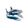 Sticker Vinyle Requin Blanc Puissant - Autocollant Découpé à la Forme, Résistant à l'Eau et aux UV
