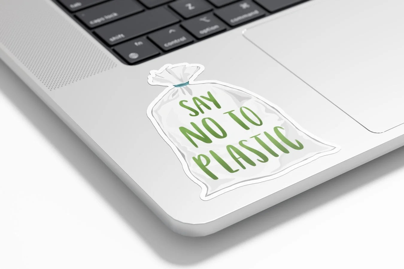 Sticker Vinyle Écolo Ironique "Say No To Plastic"