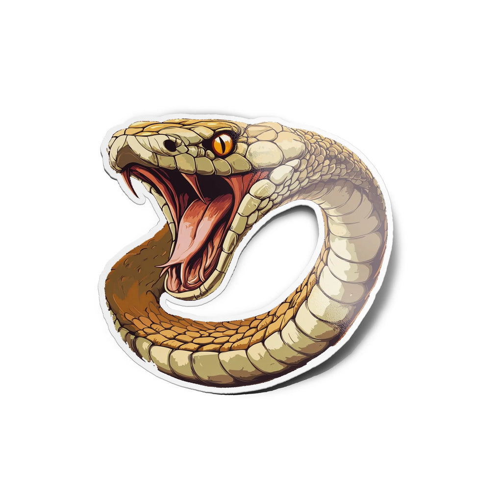 Sticker Vinyle Serpent Venimeux – Autocollant Cobra/Vipère Agressif – Waterproof & Résistant UV