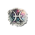 Sticker Vinyle Poissons - Signe Astrologique - Découpe à la Forme - Résistant Eau et UV - Design Mystique