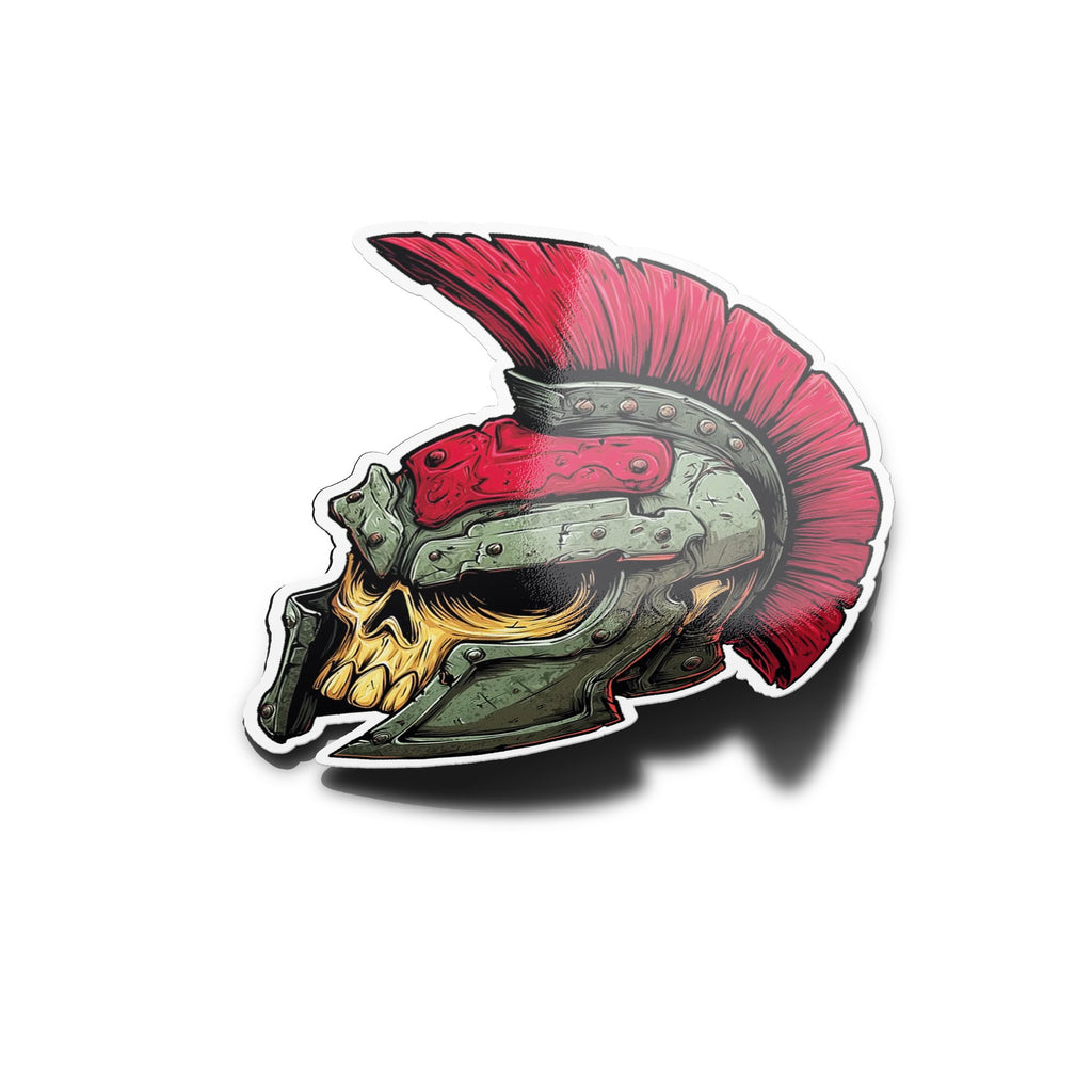 Sticker Vinyle Spartiate – Casque Crâne Tête de mort