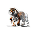 Autocollant Vinyle de Tigre en Aquarelle – Sticker Découpé à la Forme, Imperméable et Résistant aux UV