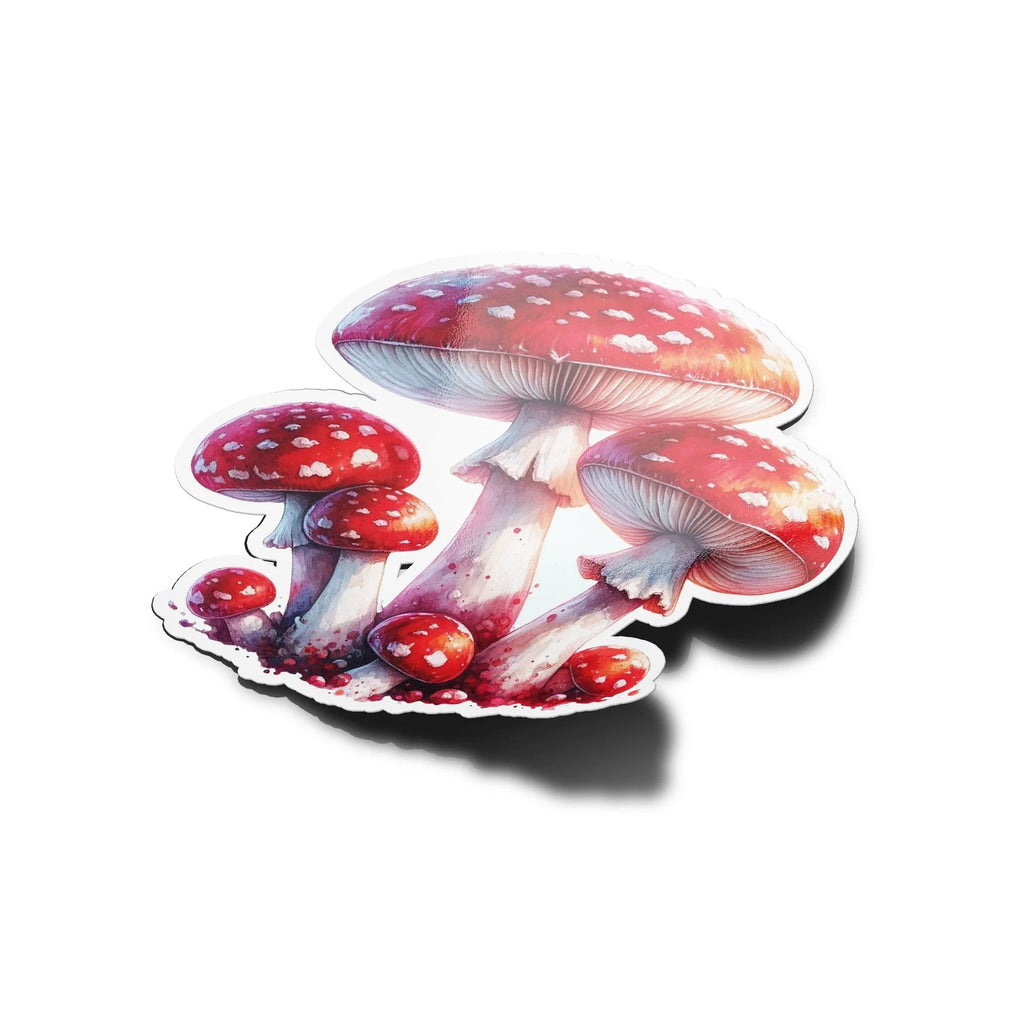 Sticker Vinyle Champignons Amanites Phalloïdes – Résistance Supérieure Eau & UV