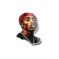 Sticker Vinyle 2Pac Rappeur Hip-Hop - Autocollant Découpé à la Forme - Résistant Eau & UV - Qualité Premium