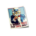 Sticker Vinyle 'I Want You for Cats Army' - Résistant Eau/UV