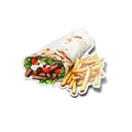 Sticker Kebab & Frites – Autocollant Vinyle Street Food – Résistant Eau & UV – Illustration Gourmande