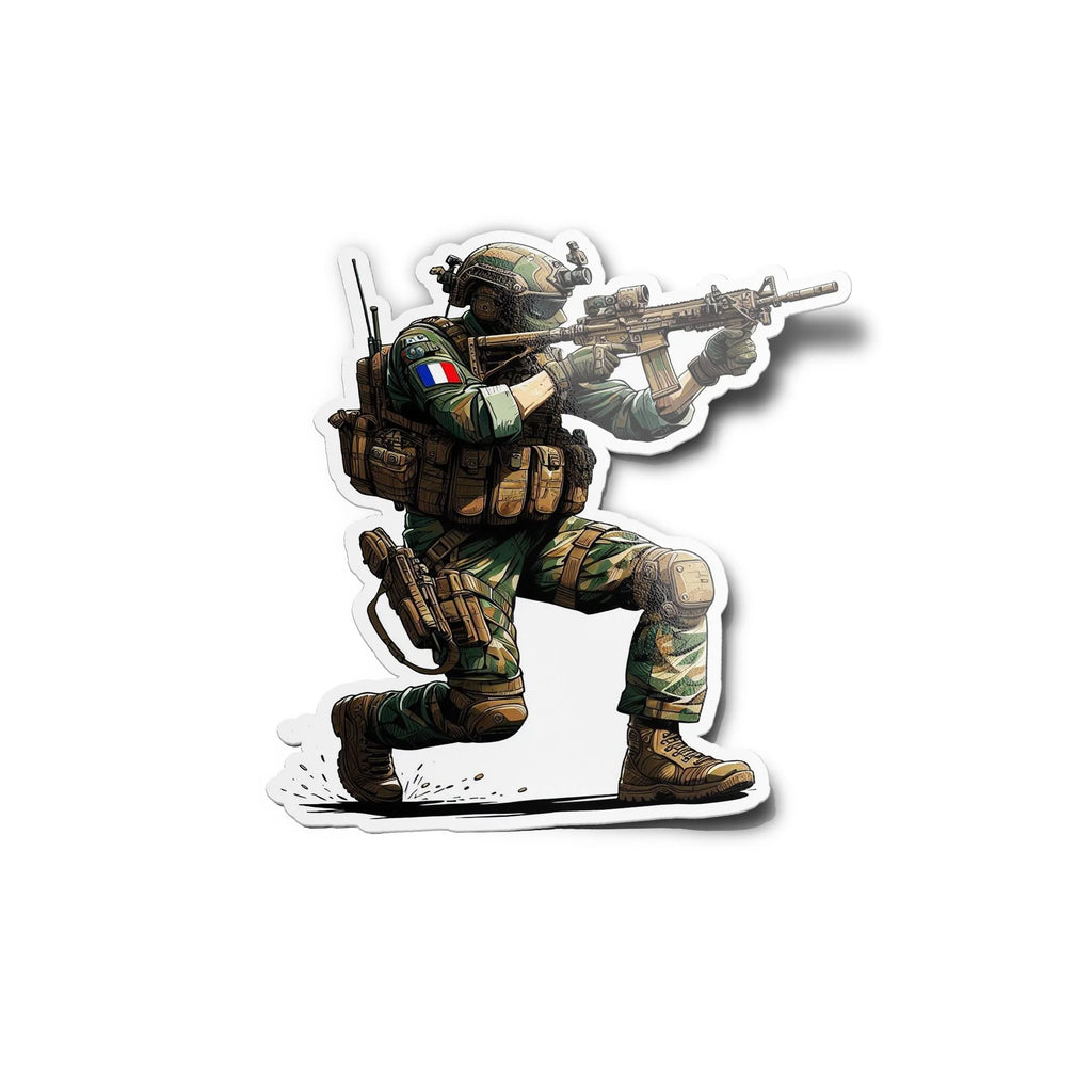 Autocollant Militaire Français Armée de Terre Forces Spéciales - Sticker Vinyle, Imperméable & Anti-UV